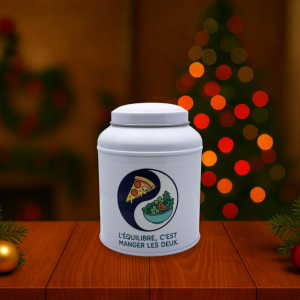 Boîte Ronde Blanche Métalique 50g